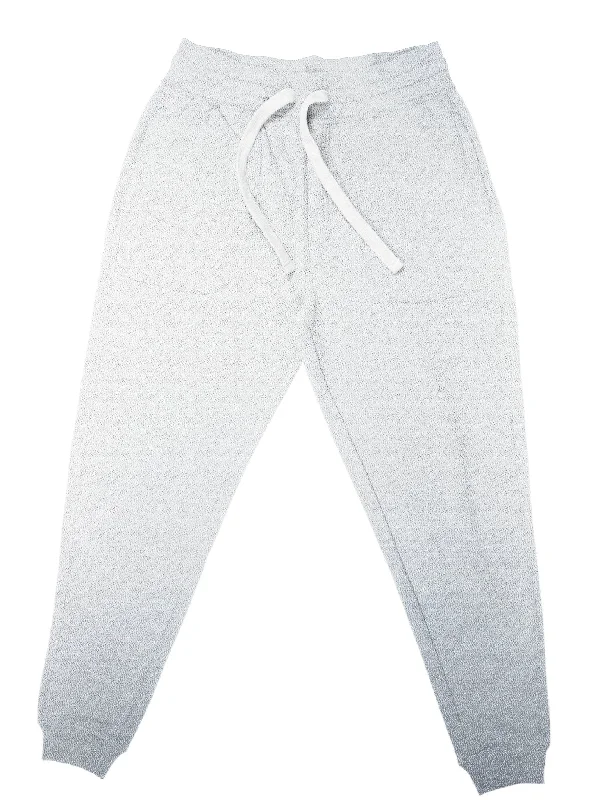 Silver Unisex Crushed Velvet Joggers