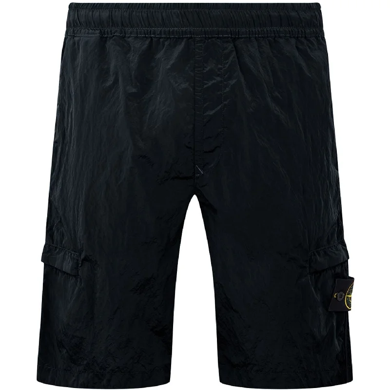 Stone Island Navy Nylon Metal Shorts