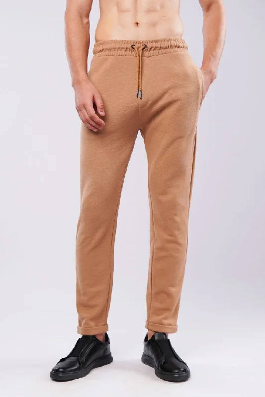 Tapered Terry Pants - Cider Brown