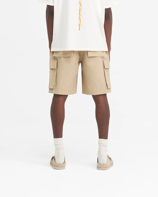 Baggy Cotton Cargo Short - Sandstone