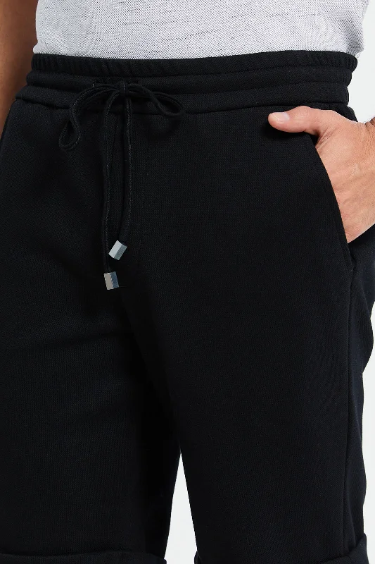 Men Black Pull On Short