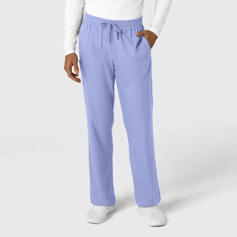 Boundless Men's Straight Leg Scrub Pant - Ceil Blue