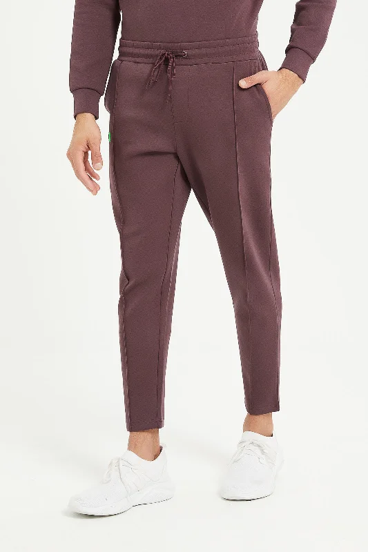 Men Burgundy Soft Touch Jog Pants