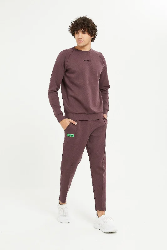 Men Burgundy Soft Touch Jog Pants