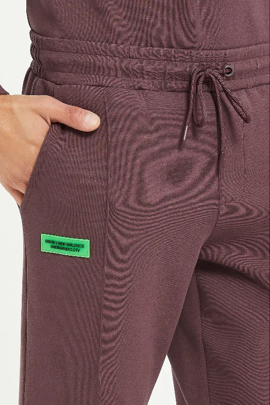 Men Burgundy Soft Touch Jog Pants