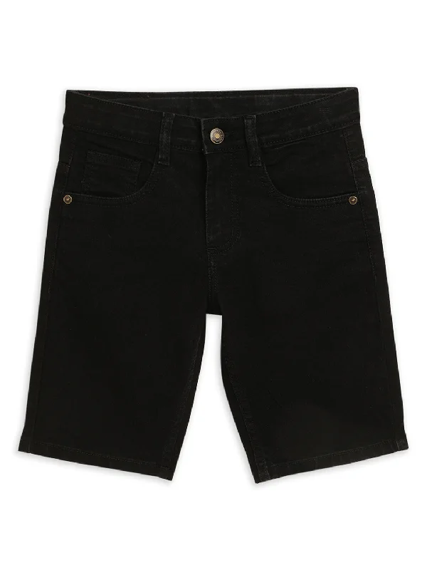 Cantabil Boy's Denim Black Shorts