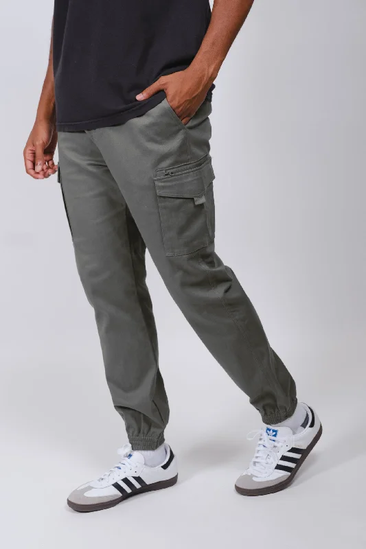 Cargo Pocket Zip Twill Jogger