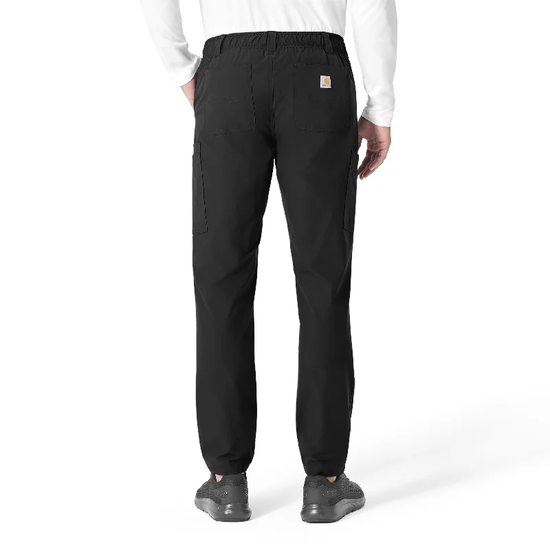 Carhartt Force Essentials Men's Straight Leg Cargo Scrub Pant - Black