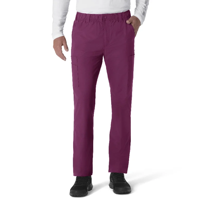 Carhartt Force Essentials Men's Straight Leg Cargo Scrub Pant - Wine