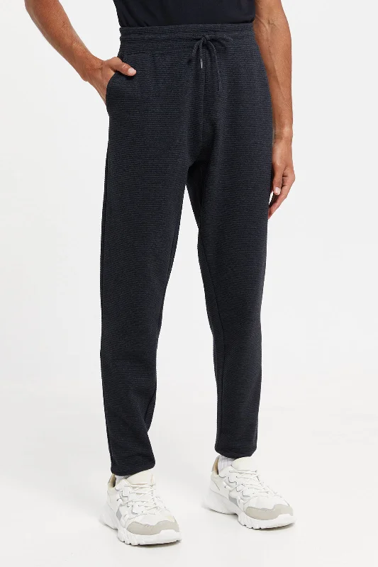 Men Charcoal Plain Joggers