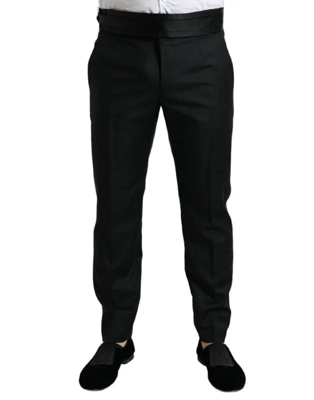 Dolce & Gabbana Elegant Slim Fit Wool Dress Men's Pants