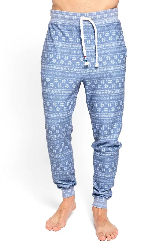 Fair Isle Jogger In Indigo