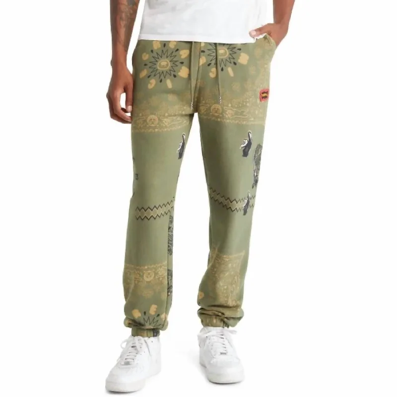 Gasoline Sweatpant In Deep Lichen Green