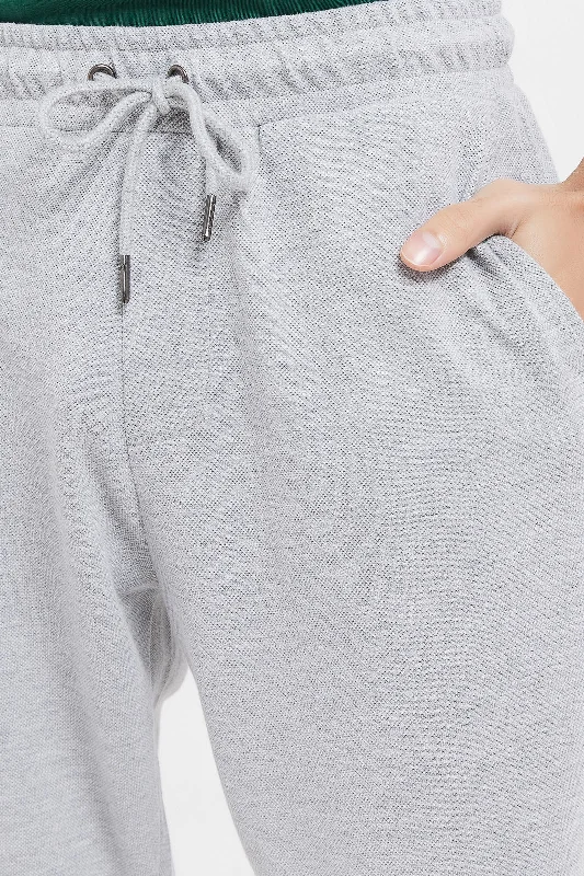 Men Grey Pique Jog Pant