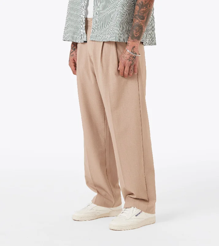 Herringbone Flow Pant Beige