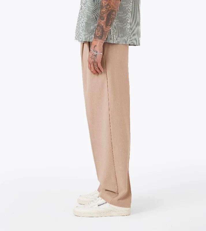 Herringbone Flow Pant Beige