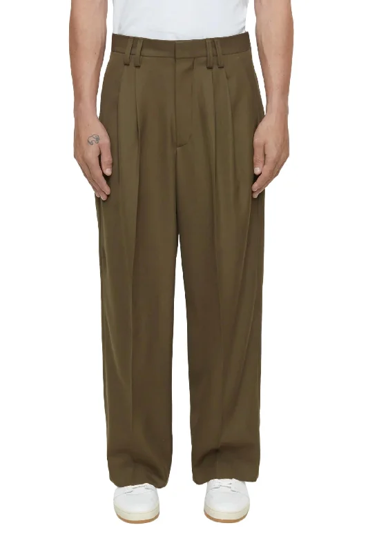 Hobart Wide Leg Pant In Teak Wood