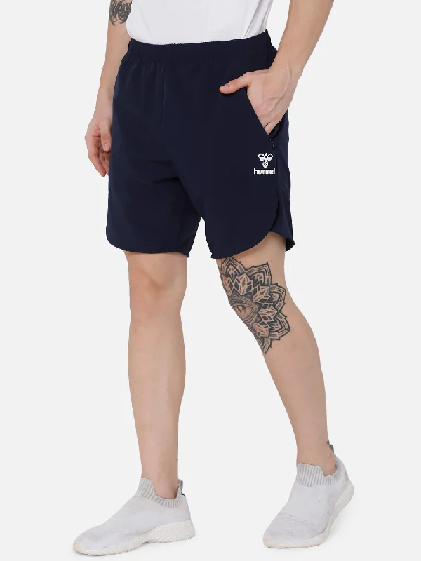 Kuro Men Polyester Navy Blue Short