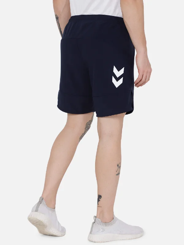 Kuro Men Polyester Navy Blue Short