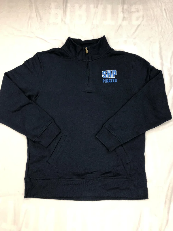 League Navy 1/4 zip  with SHP on left chest