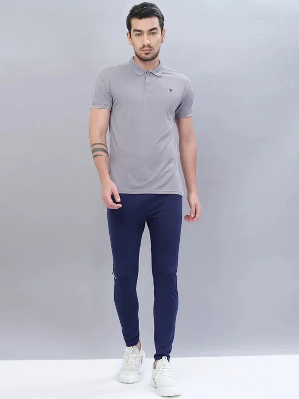 Men Solid Slim Fit Trackpants with TECHNO DRY