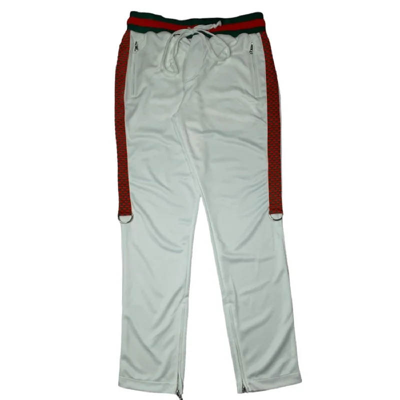 Men's Checker Pant In White