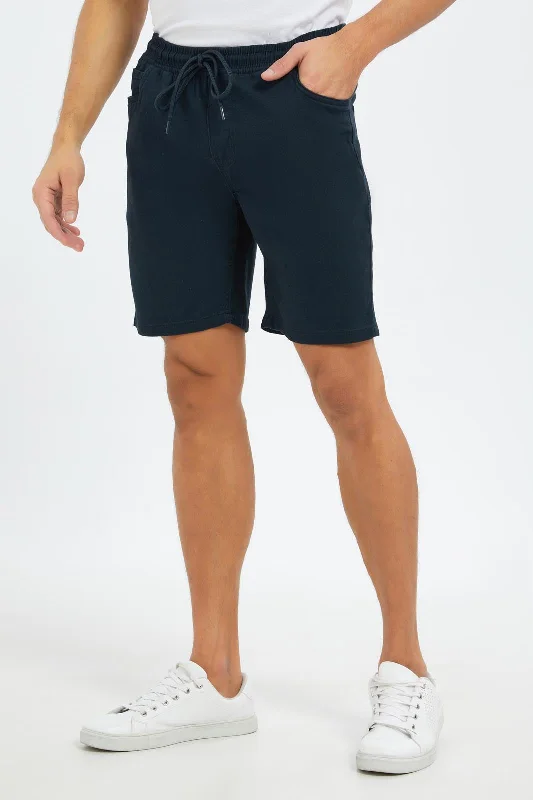 Men Navy Pull On Shorts