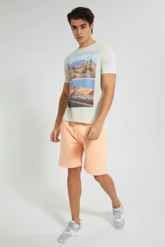 Orange Pull On Resort Short