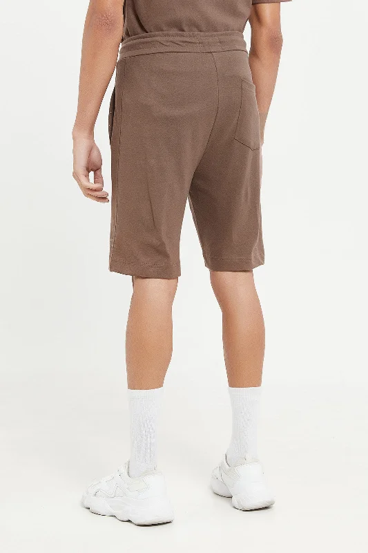 Men Taupe Lounge Short