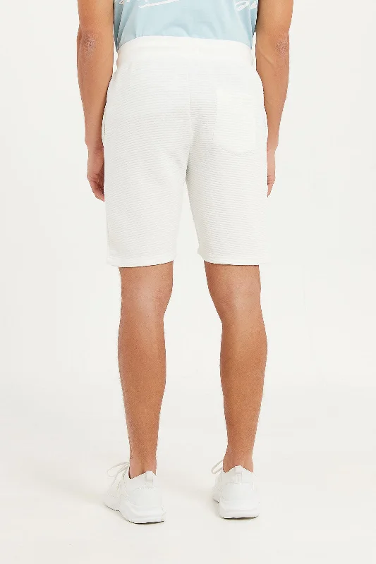 Men White Lounge Shorts